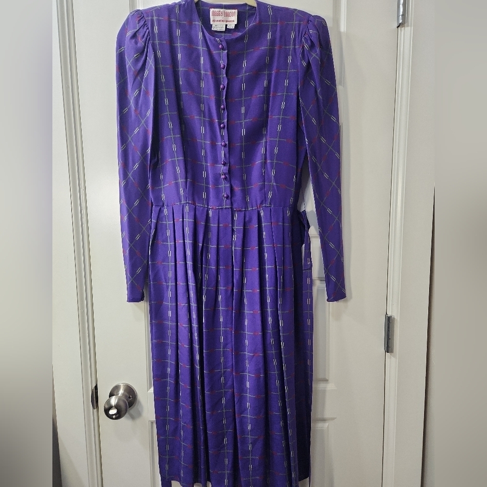 VTG Maggy London By Jeannene Booher Silk Dress Size 10